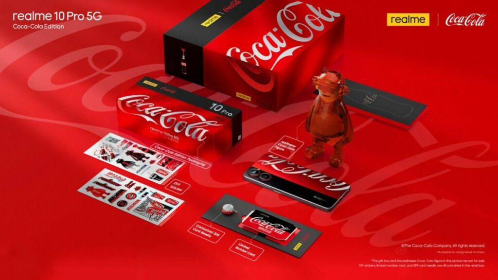 برند معروف و محبوب کوکاکولا از اولین مدل گوشی خود رونمایی کرد | ریلمی 10 پرو